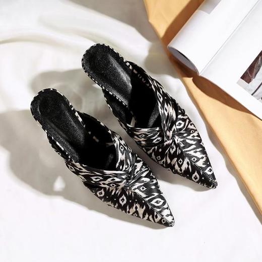 OLD-161-1新款时尚尖头豹纹高跟凉拖鞋 商品图3