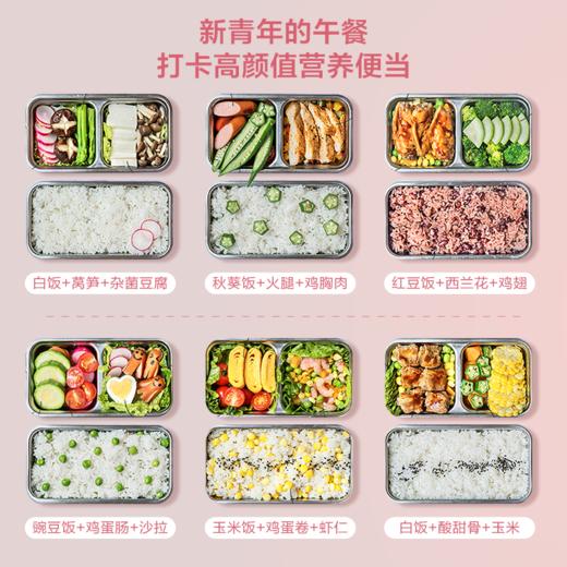 Z| 美的(Midea) 电热饭盒FB10M205 蒸汽加热 304不锈钢饭盒 蒸煮热饭神器（普通快递） 商品图4