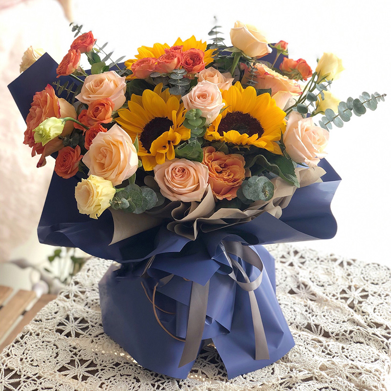 生日鲜花向日葵花束【向阳】玫瑰花束礼花送长辈领导老师女友毕业花店鲜花送货上门