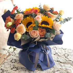 生日鲜花向日葵花束【向阳】玫瑰花束礼花送长辈领导老师女友毕业花店鲜花送货上门