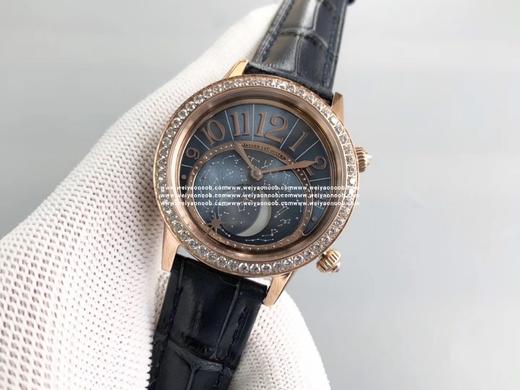 CC积jia约会系列月相腕表3523490/3522420/352248，腕表尺寸36mmX10.6mm，日本西铁城机芯，女士腕表，自动机械机芯，皮表带，透底。 商品图1