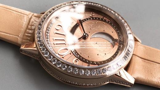 CC积jia约会系列月相腕表3523490/3522420/352248，腕表尺寸36mmX10.6mm，原装进口全自动机芯，女士腕表，自动机械机芯，皮表带，透底设计 意大利纯手工牛皮或者美洲鳄鱼皮 商品图5