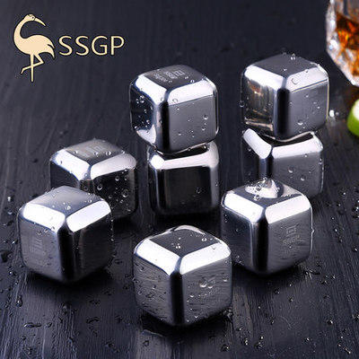 【会员有料】叁肆钢不锈钢冰块（6个装）D335  速冻钢冰方块 商品图1