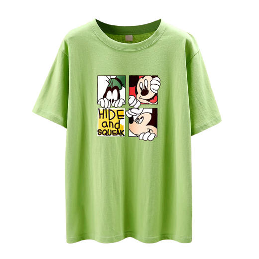 NRJ-4F-C405-F287-宽松大码米奇短款圆领短袖T恤女ZXH 商品图4