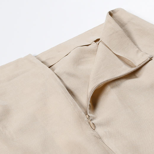 METTE2020夏季新品女士不对称包臀裙时尚纽扣装饰开衩莱赛尔a字裙 商品图3