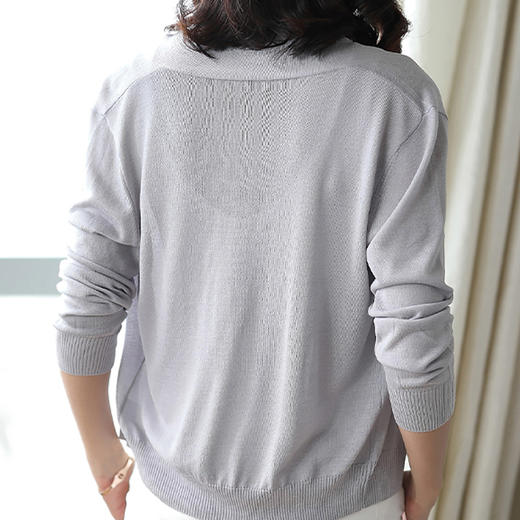 丁摩100%纯真丝针织小开衫外套S0330DB399 商品图14