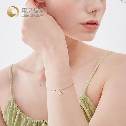  仙女范小白裙18K金贝母细手链 商品图4
