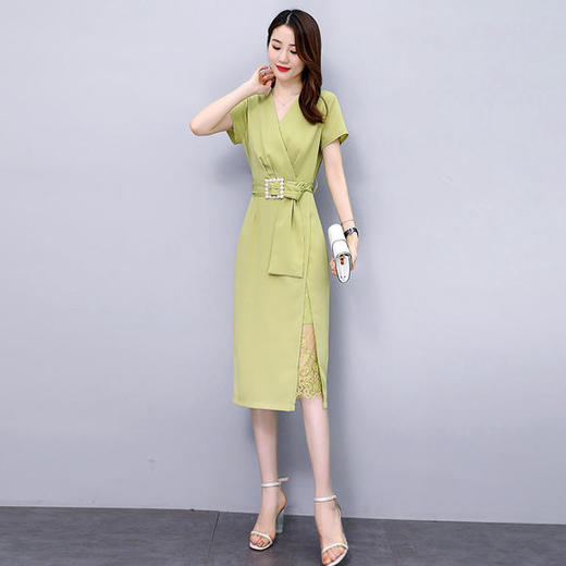 CQ-SNX2081时尚气质百搭纯色宽松休闲减龄连衣裙 商品图4