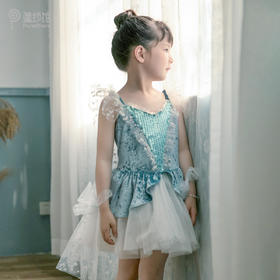 pureshare 女童舞蹈裙练功服冰雪奇缘艾莎公主裙芭蕾裙儿童演出服-星月芭蕾舞蹈服