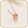 钻石项链锁骨弹簧款钻石吊坠女玫瑰色真钻时尚LP0561 商品缩略图1