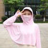 新款带口罩女防晒衣防紫外线透气冰丝衫长袖薄外套T13斗篷款防晒衣夏日必备 商品缩略图8