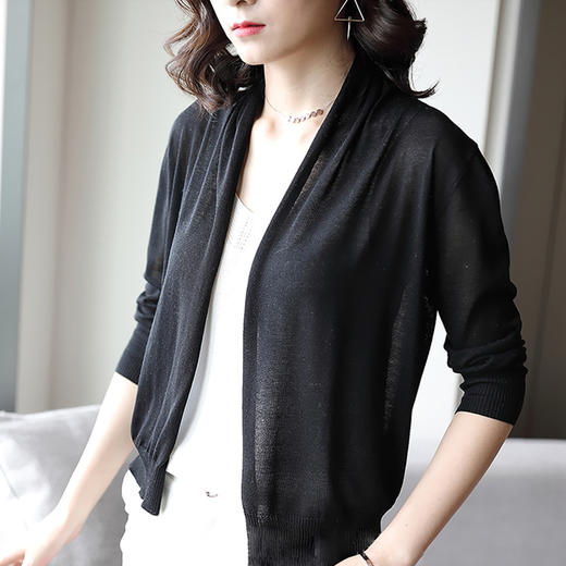 丁摩100%纯真丝针织小开衫外套S0330DB399 商品图6