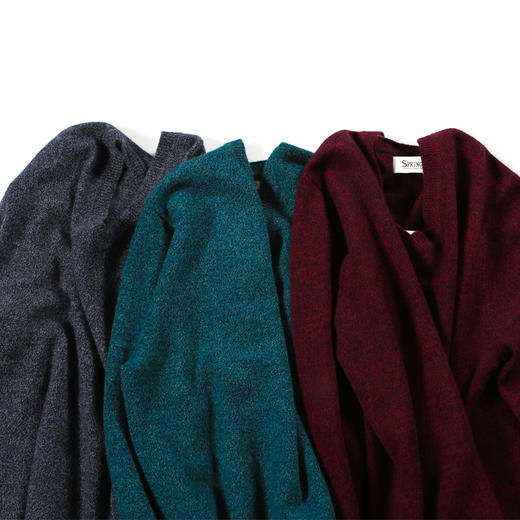 羊绒世家2020秋冬男士V领100%山羊绒衫时尚花纱内搭保暖针织毛衣 商品图4