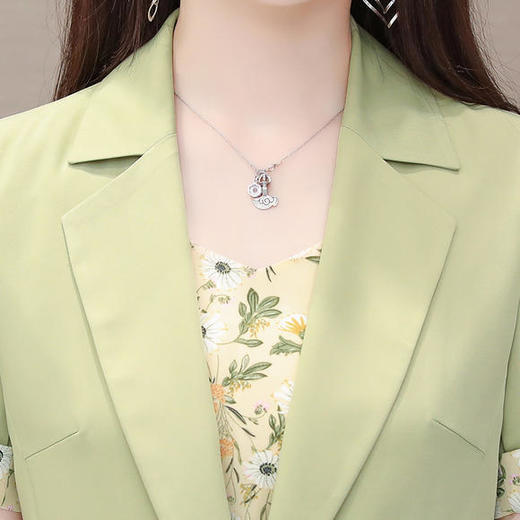 QYM-KED-93247A新款小雏菊吊带碎花套装 商品图3