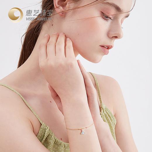 仙女范小白裙18K金贝母细手链 商品图3