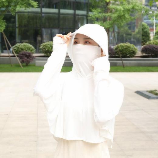 新款带口罩女防晒衣防紫外线透气冰丝衫长袖薄外套T13斗篷款防晒衣夏日必备 商品图14