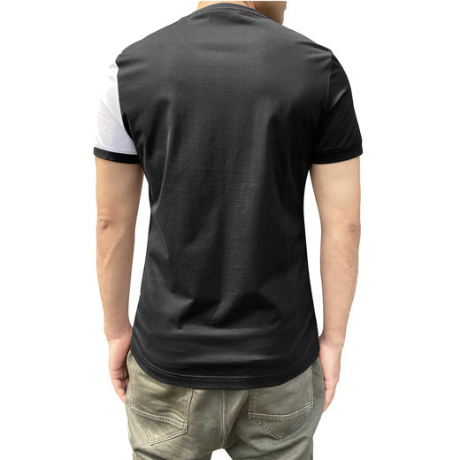 Marco Azzali 黑白蝴蝶印花圆领T恤 T3806200 商品图2