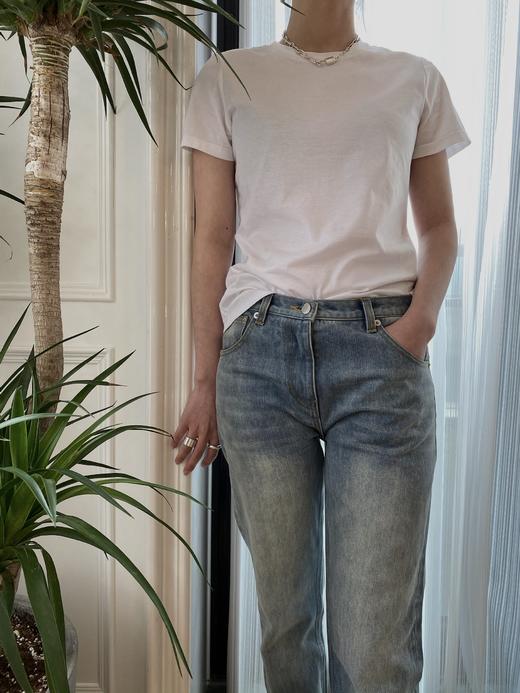 HIDEMI 基础必入 新款超薄有机棉清透收身T恤 六入色 白色/黑色/豆乳色/马卡龙蓝/马卡龙紫/深灰色 商品图12