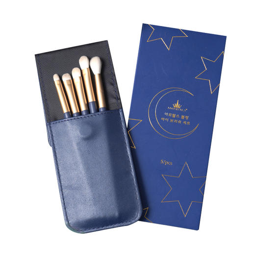 现货▲带收纳包！韩国尔木萄星耀眼部套刷 软毛便携眼影鼻影晕染 5支装 商品图3