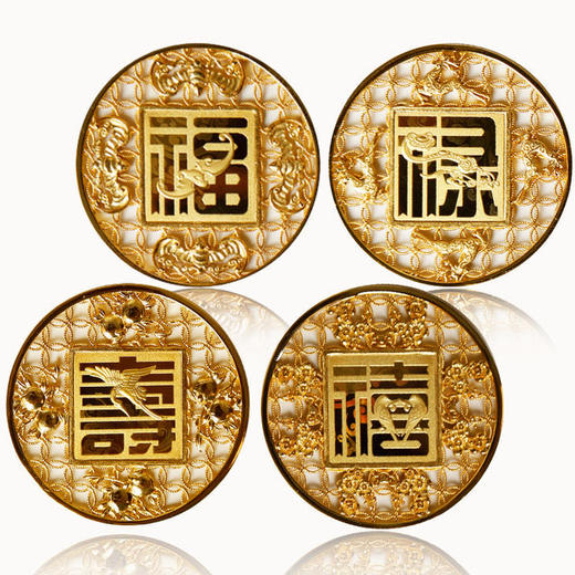 【上海造币】福禄寿喜花丝纪念章套装（四枚） 商品图0