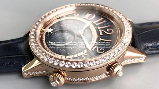 CC积jia约会系列月相腕表3523490/3522420/352248，腕表尺寸36mmX10.6mm，日本西铁城机芯，女士腕表，自动机械机芯，皮表带，透底。 商品图8