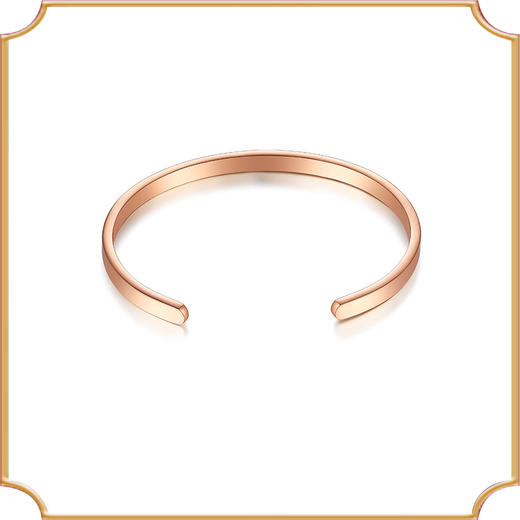 钻石手镯玫瑰色女时尚开口手镯LP0408
 商品图1