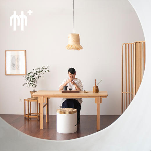 无想竹制书桌家用茶桌椅组合茶桌新中式榫卯结构禅意书法桌书画桌 商品图1