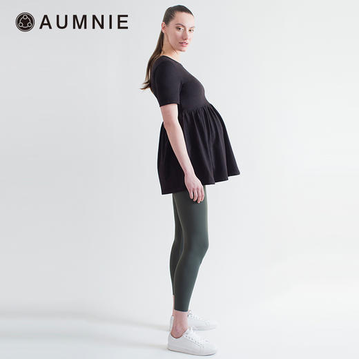 孕妇全棉舒适褶皱拼接短袖上衣 Maternity Pleated Short Sleeve Top 商品图3