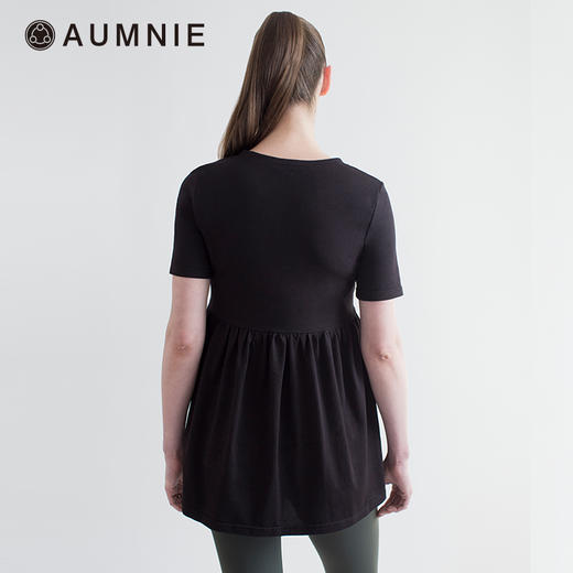 孕妇全棉舒适褶皱拼接短袖上衣 Maternity Pleated Short Sleeve Top 商品图5