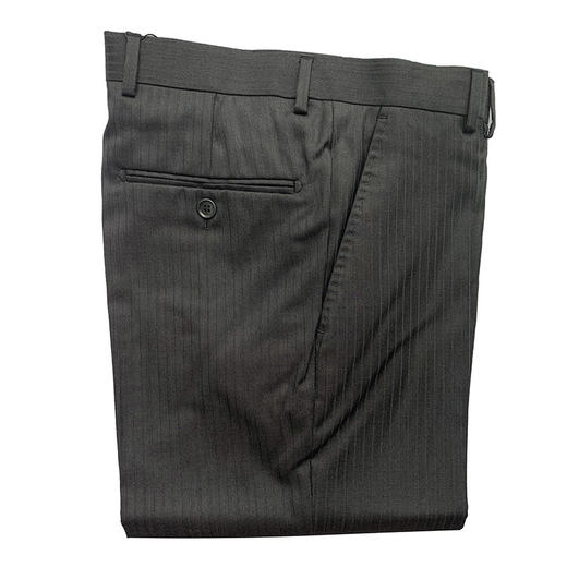 Marco Azzali 黑色竖条纹羊毛西裤  Q2909200 商品图0