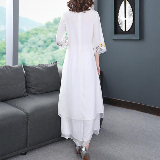 FL-1092中国风刺绣改良旗袍立领连衣裙 商品图1