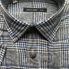 Marco Azzali 意大利进口面料灰色格子亚麻短袖衬衫  FACEC56400 商品缩略图1