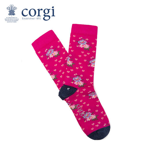 英国CORGI·儿童款轻棉碎花系列春夏时尚长筒高筒袜子 商品图0