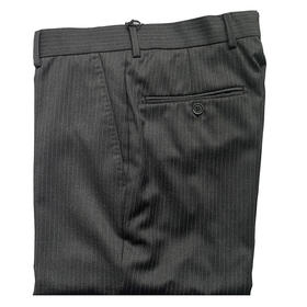 Marco Azzali 黑色竖条纹西裤 Q2904400