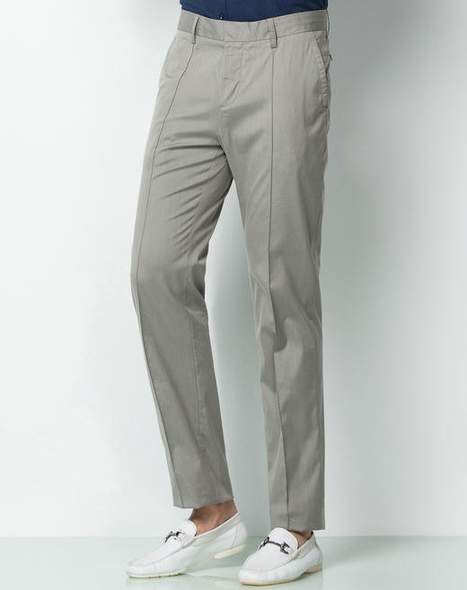 Marco Azzali 浅灰色意大利进口面料休闲裤 P3410300 商品图1