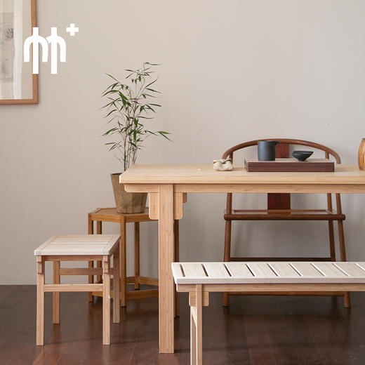 无想竹制书桌家用茶桌椅组合茶桌新中式榫卯结构禅意书法桌书画桌 商品图0