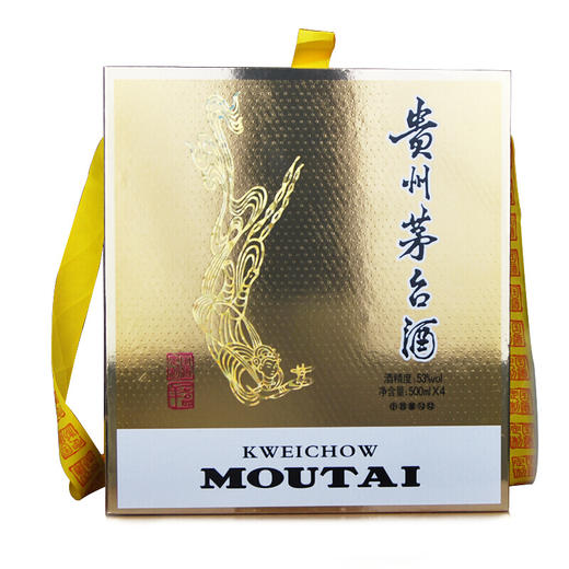 53度 贵州茅台酒 国之四礼 红鼎 500ml*4瓶 礼盒套装 商品图1