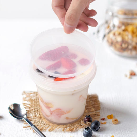 烧仙草杯注塑加厚塑料杯塑料碗西米露打包盒磨砂甜品汤碗带盖螺旋盖 商品图3