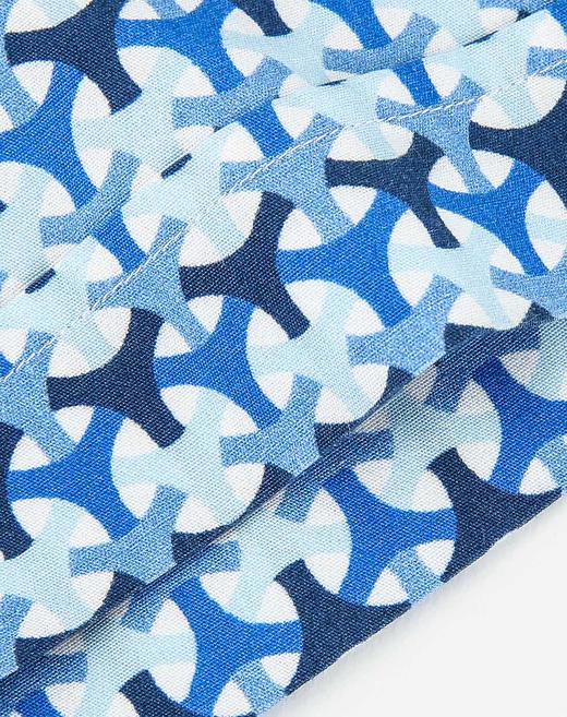 Marco Azzali 蓝色LEGGIUNO面料短袖衬衫  C3455600 商品图3