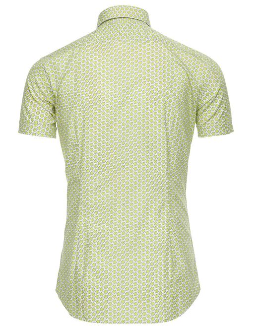 Marco Azzali 浅绿色LEGGIUNO面料短袖衬衫 C3456700 商品图1