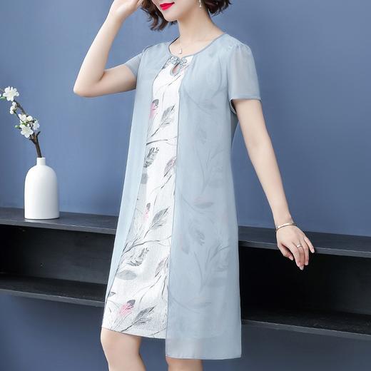 MQ-FHSQ99160夏装中长款时尚洋气短袖连衣裙YY 商品图1