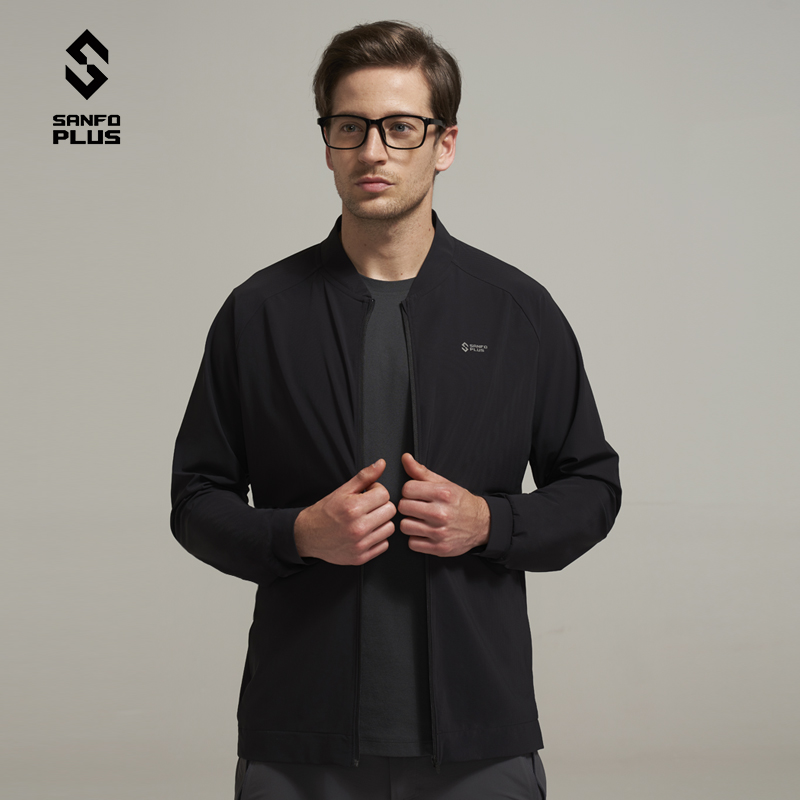 SANFO PLUS 50°灰 男士夏季轻量防晒弹力运动夹克 20002