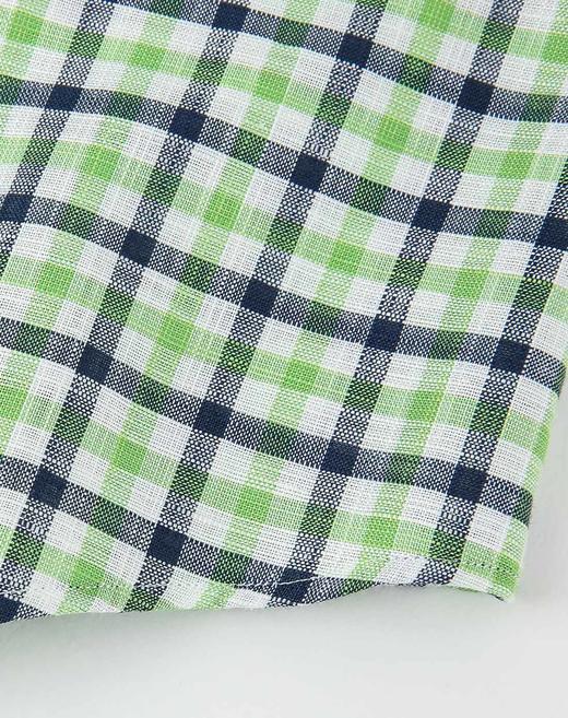 Marco Azzali 绿色格子短袖衬衫 C3451700 商品图2