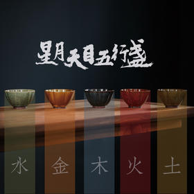 龙德堂陶艺 范泽锋烧 星月 天目盏《五行天目盏》(库存请咨询客服)