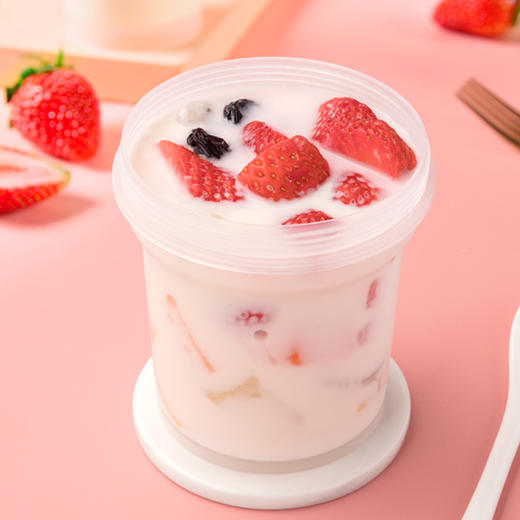 烧仙草杯注塑加厚塑料杯塑料碗西米露打包盒磨砂甜品汤碗带盖螺旋盖 商品图4