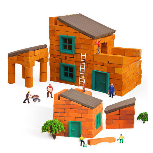 【和宝贝一起造个小洋楼  真砖真瓦动手盖房真好玩】儿童手工迷你房屋DIY 仿真盖房子建筑类玩具 商品图4