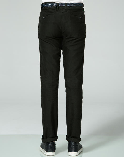 Marco Azzali 深墨绿色纯棉休闲裤 P3504700 商品图2