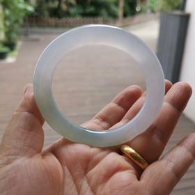 厚装淡紫圆条手镯