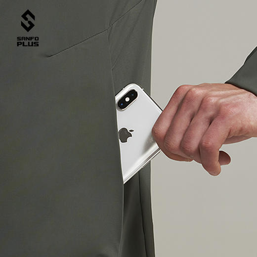 SANFO PLUS 50°灰 男士夏季轻量防晒弹力运动夹克 20002 商品图4