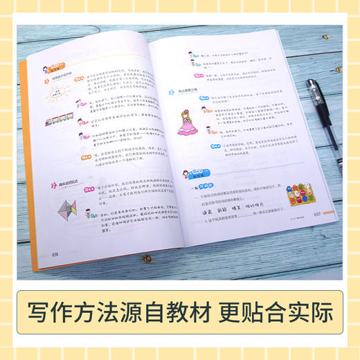 【开心图书】2年级上册同步作文+阅读真题+送2册看图作文橙色&绿色珍藏版 商品图3